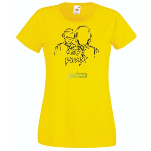 Sketch Daft Punk minima női rövid ujjú póló