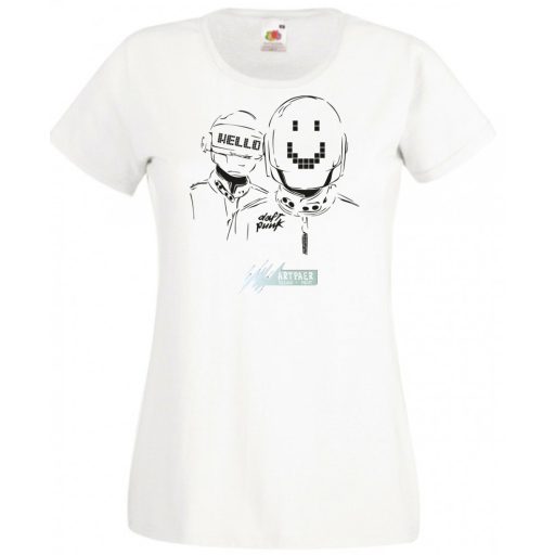 Sketch Daft Punk minima -B női rövid ujjú póló