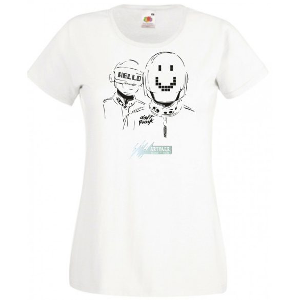 Sketch Daft Punk minima -B női rövid ujjú póló