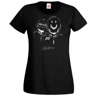 Sketch Daft Punk minima -B női rövid ujjú póló