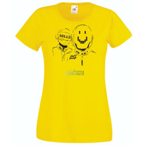 Sketch Daft Punk minima -B női rövid ujjú póló