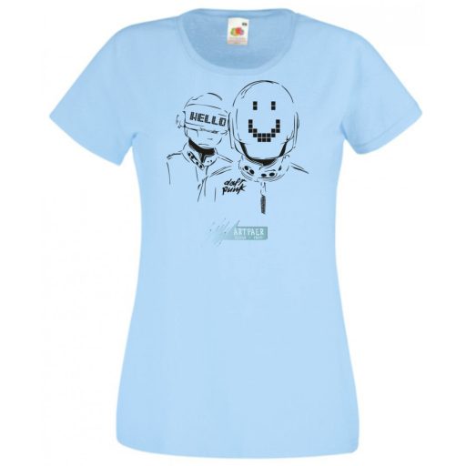 Sketch Daft Punk minima -B női rövid ujjú póló