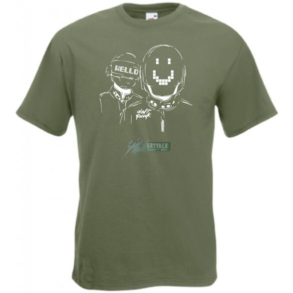 Sketch Daft Punk minima -B férfi rövid ujjú póló