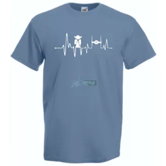 Humor SW EKG Yoda férfi rövid ujjú póló