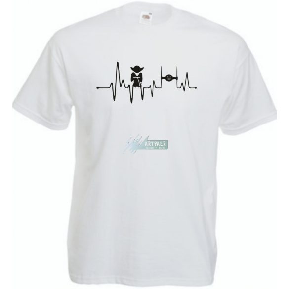 Humor SW EKG Yoda férfi rövid ujjú póló