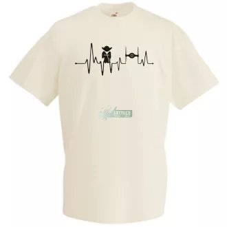 Humor SW EKG Yoda férfi rövid ujjú póló