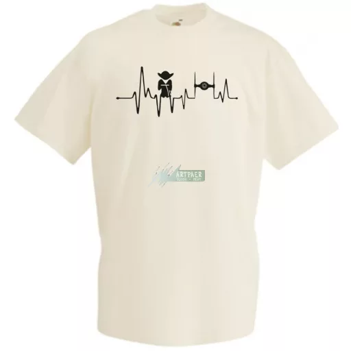 Humor SW EKG Yoda férfi rövid ujjú póló