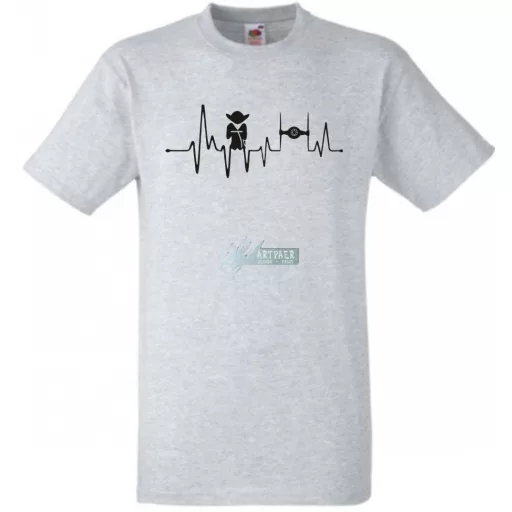 Humor SW EKG Yoda férfi rövid ujjú póló