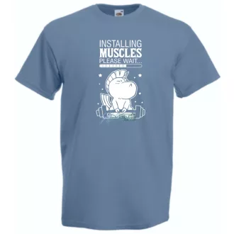 Installing Muscles - Unicorn férfi rövid ujjú póló