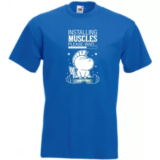 Installing Muscles - Unicorn férfi rövid ujjú póló