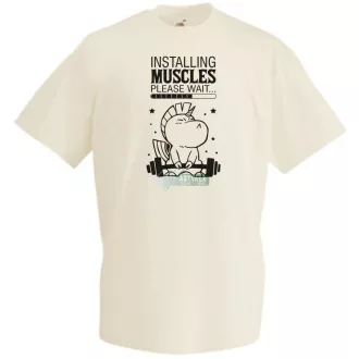 Installing Muscles - Unicorn férfi rövid ujjú póló