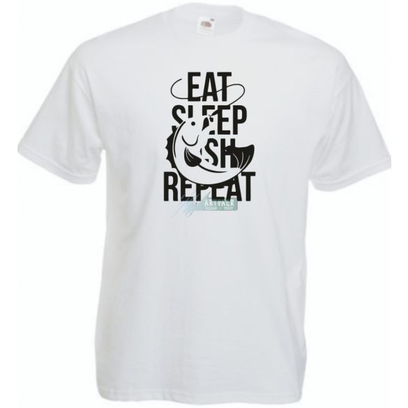 Eat Sleep Fish Repeat -A gyerek rövid ujjú póló
