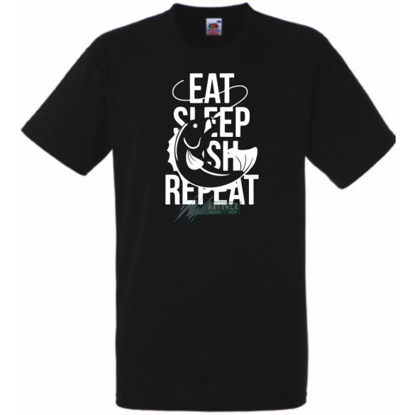 Eat Sleep Fish Repeat -A gyerek rövid ujjú póló
