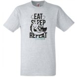 Eat Sleep Fish Repeat -A gyerek rövid ujjú póló
