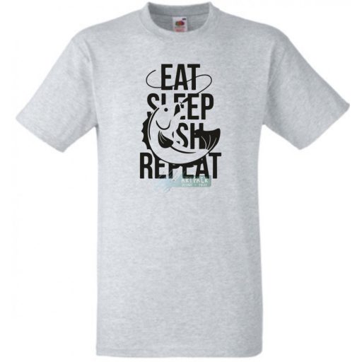 Eat Sleep Fish Repeat -A gyerek rövid ujjú póló