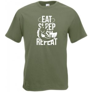 Eat Sleep Fish Repeat -A férfi rövid ujjú póló