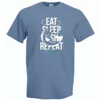 Eat Sleep Fish Repeat -A férfi rövid ujjú póló