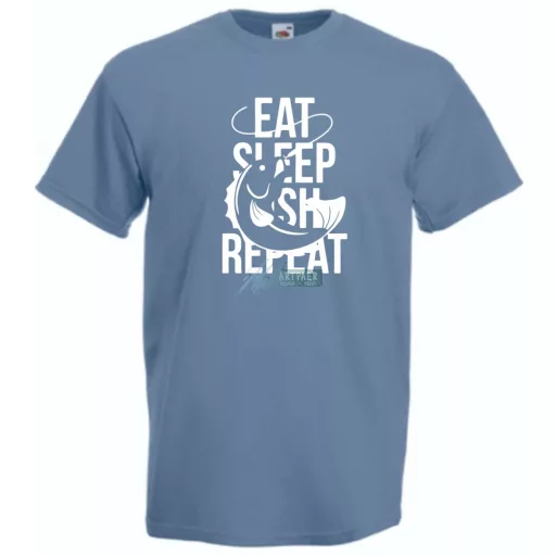 Eat Sleep Fish Repeat -A férfi rövid ujjú póló
