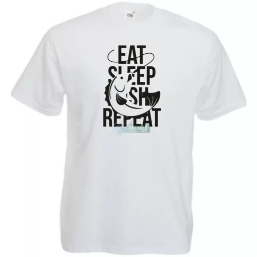 Eat Sleep Fish Repeat -A férfi rövid ujjú póló