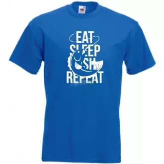 Eat Sleep Fish Repeat -A férfi rövid ujjú póló