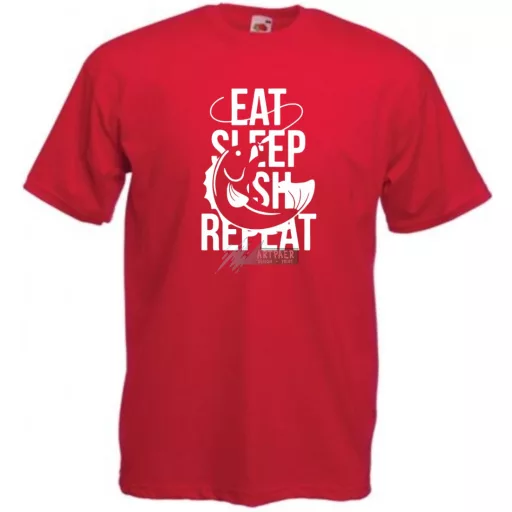 Eat Sleep Fish Repeat -A férfi rövid ujjú póló