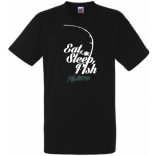 Eat Sleep Fish -B gyerek rövid ujjú póló