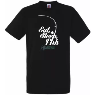 Eat Sleep Fish -B gyerek rövid ujjú póló