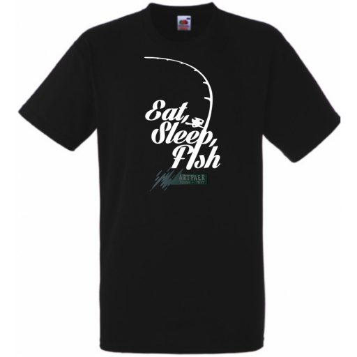 Eat Sleep Fish -B gyerek rövid ujjú póló