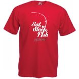 Eat Sleep Fish -B gyerek rövid ujjú póló