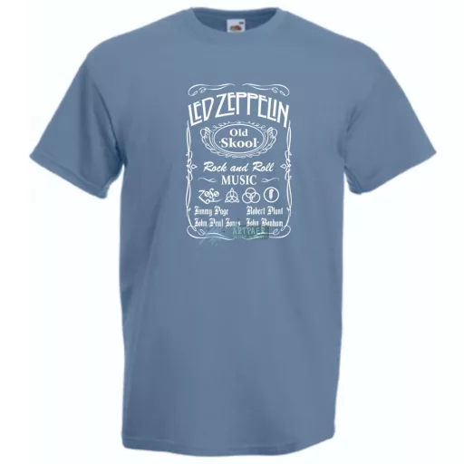 Retro Led Zeppelin férfi rövid ujjú póló