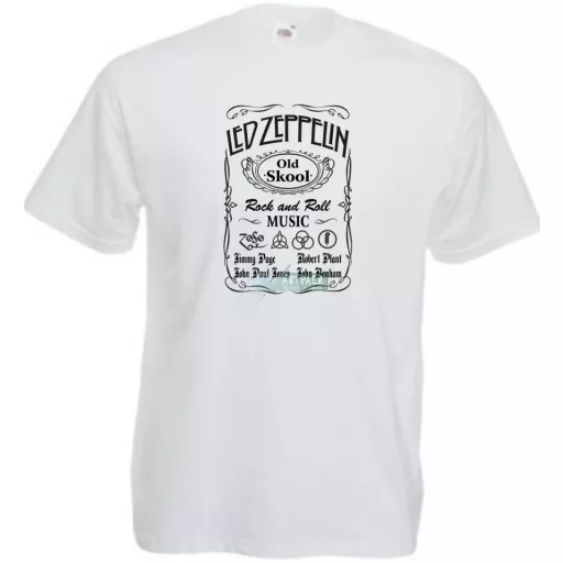 Retro Led Zeppelin férfi rövid ujjú póló