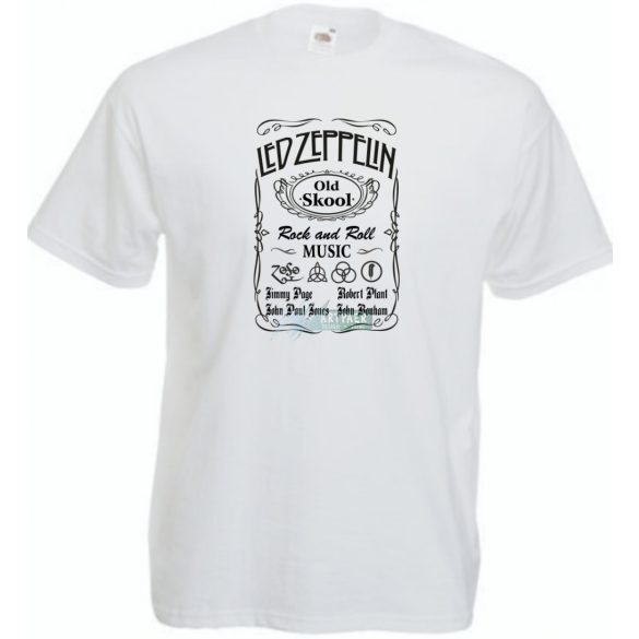 Retro Led Zeppelin férfi rövid ujjú póló