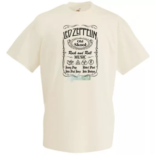 Retro Led Zeppelin férfi rövid ujjú póló