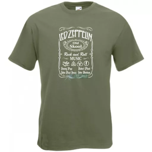 Retro Led Zeppelin férfi rövid ujjú póló