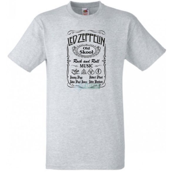 Retro Led Zeppelin férfi rövid ujjú póló