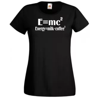 Coffee – E=mc2 női rövid ujjú póló