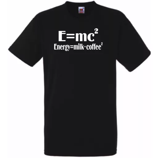 Coffee - E=mc2 férfi rövid ujjú póló