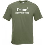 Coffee - E=mc2 férfi rövid ujjú póló