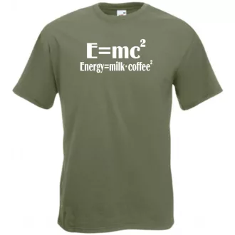 Coffee - E=mc2 férfi rövid ujjú póló