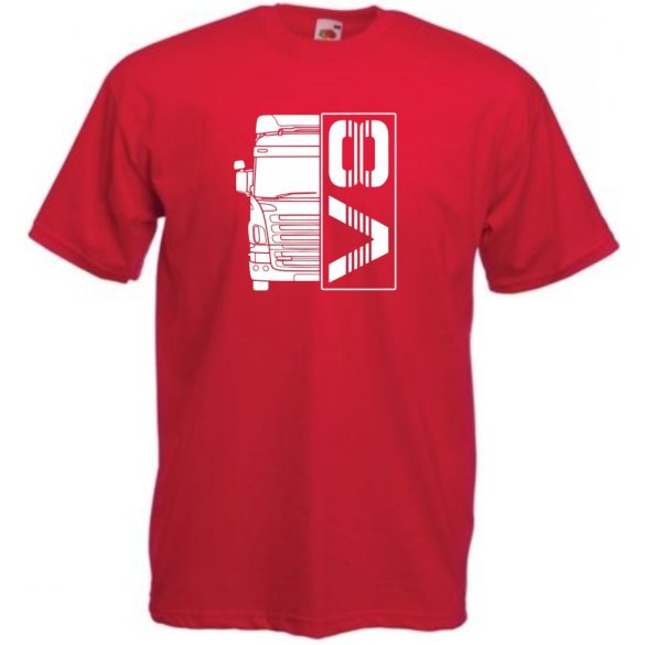 Kamion fan V8 Engine férfi rövid ujjú póló