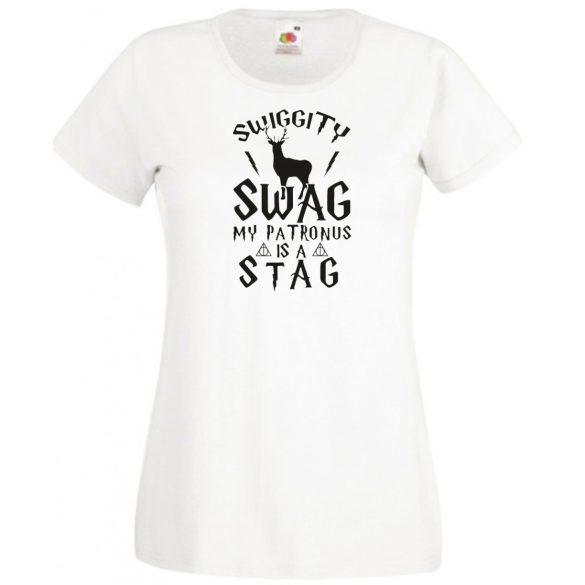 Swiggity Swag My Patronus is a Stag női rövid ujjú póló