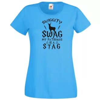 Swiggity Swag My Patronus is a Stag női rövid ujjú póló