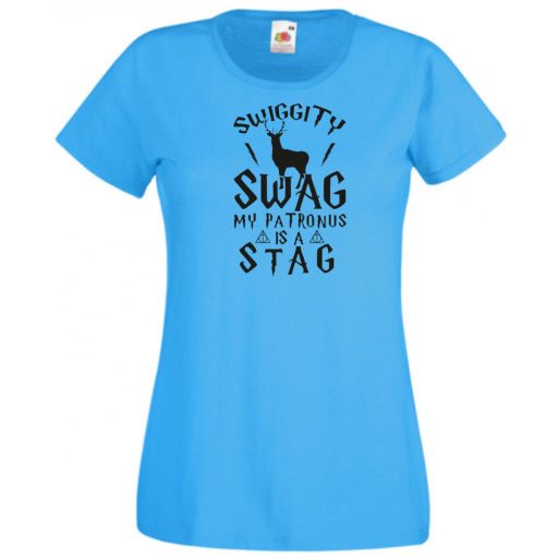 Swiggity Swag My Patronus is a Stag női rövid ujjú póló