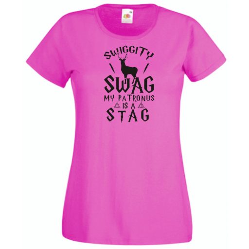 Swiggity Swag My Patronus is a Stag női rövid ujjú póló