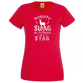 Swiggity Swag My Patronus is a Stag női rövid ujjú póló