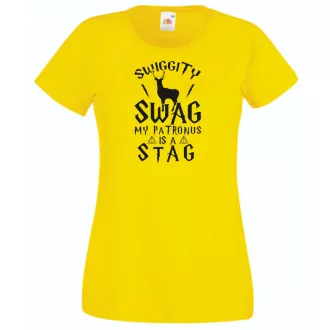 Swiggity Swag My Patronus is a Stag női rövid ujjú póló