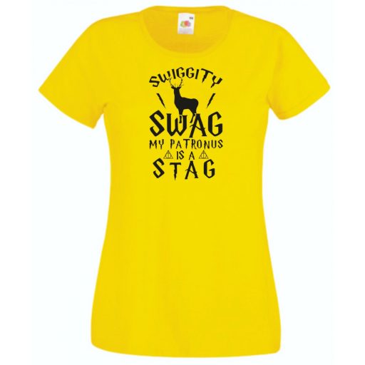 Swiggity Swag My Patronus is a Stag női rövid ujjú póló
