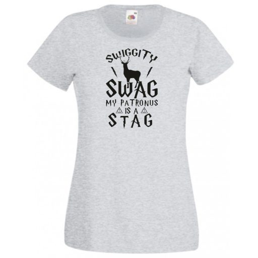 Swiggity Swag My Patronus is a Stag női rövid ujjú póló