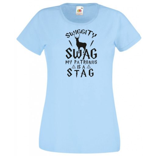 Swiggity Swag My Patronus is a Stag női rövid ujjú póló