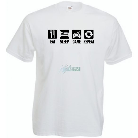 Eat Sleep Game gyerek rövid ujjú póló